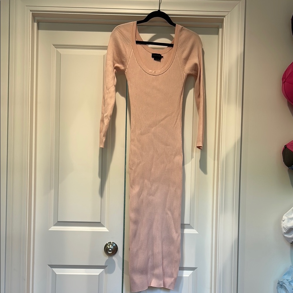 Hatch Maternity Pink Ribbed Knit Dress